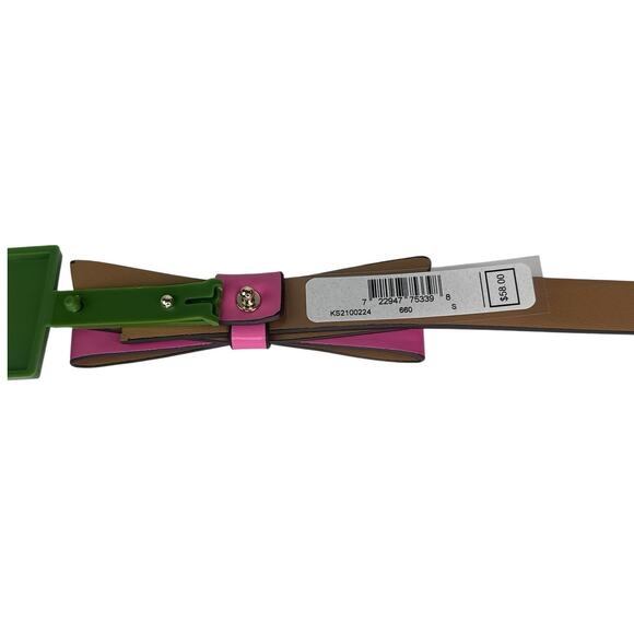 Kate Spade Bow Leather Belt in  Pink Medium main image 4